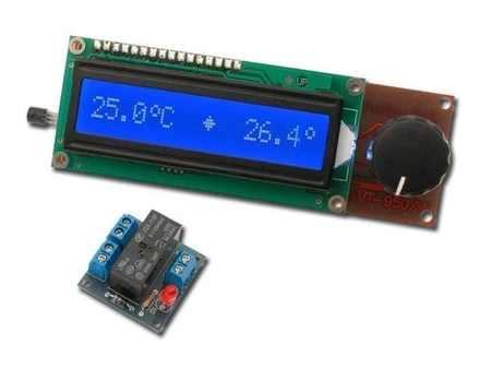 Termostat elektroniczny z niebieskim wyświetlaczem - KIT AVT 950/1