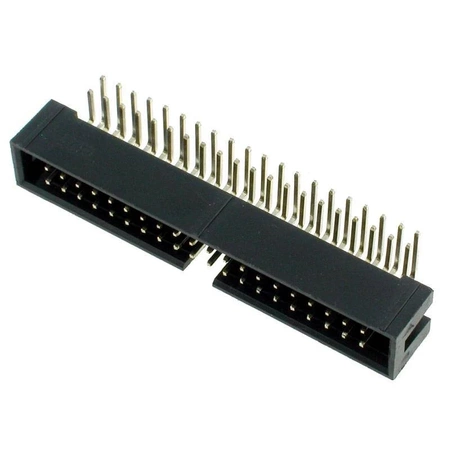 Wtyk IDC 40-stykowy kątowy do montażu na PCB, raster 2,54 mm ze złoconymi stykami, Z-WS40W