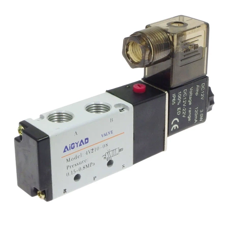 Elektrozawór pneumatyczny, 12 V, 0,15–0,8 MPa, 4V210-08