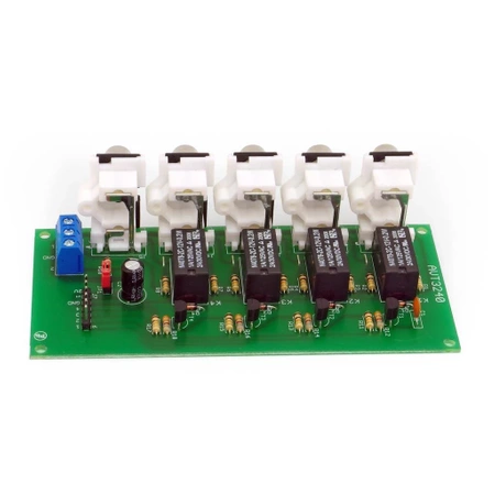 Selektor wejść audio stereo 4 wejścia 1 wyjście RCA - zlutowany KIT AVT 3240