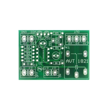 Timer ON/OFF NE555 0-10 min z przekaźnikiem 230 V - KIT AVT 1821