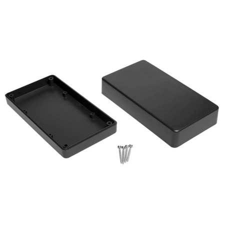 Obudowa uniwersalna Z78, 84,5 × 154 × 42,5 mm, ABS, czarna, z panelami bocznymi, Kradex