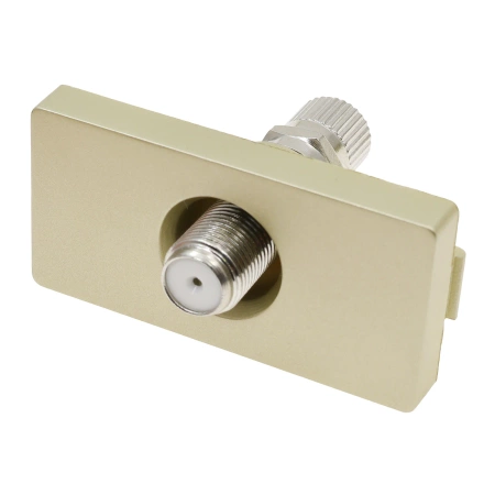 Moduł 1/2 - gniazdo antenowe SAT (typ F) - złoty - kompatybilny z ramkami Tawoia Glass