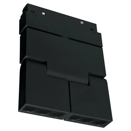 Reflektor szynowy magnetyczny liniowy podwójny regulowany 6W 480lm 4000K czarny M-LINE