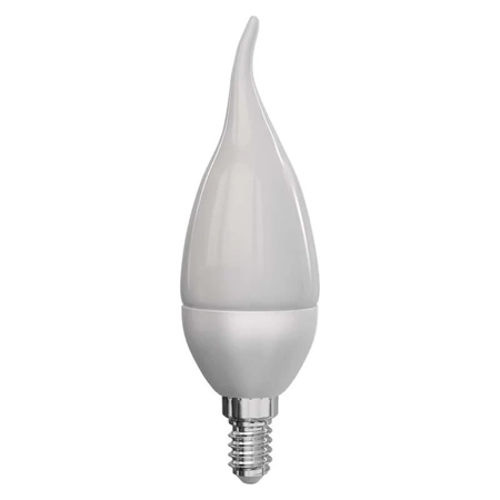 Żarówka LED E14 6W 470lm b. ciepły, bańka mleczna. kształt: świeca (candle tail)