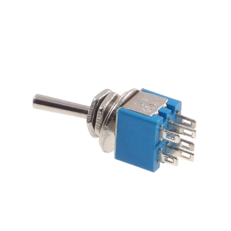 Przełącznik ON-ON DPDT 6P podwójny mały, SMTS-202