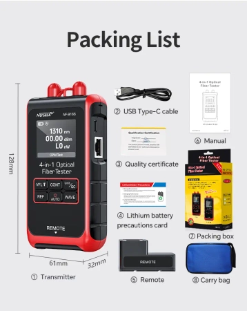 Mini tester kabli światłowodowych, Noyafa NF-916S