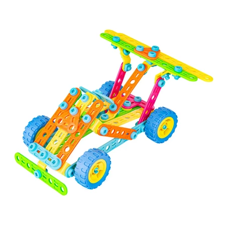 Kolorowe klocki konstrukcyjne: pojazdy 10w1, 179 elementów