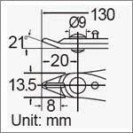 Szczypce precyzyjne 130mm, Cu 1.3mm