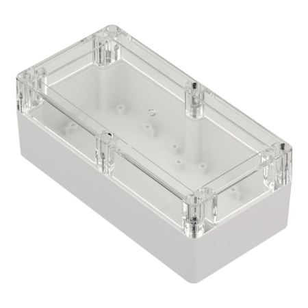 Obudowa hermetyczna ZP200.100.75 jasnoszara/przeźroczyste wieczko ABS-PC