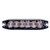 Lampa błyskowa LED do pojazdu, SLIM, 18W, 6 LED, światło pomarańczowe, R65 R10, 12V/24V, LW0038