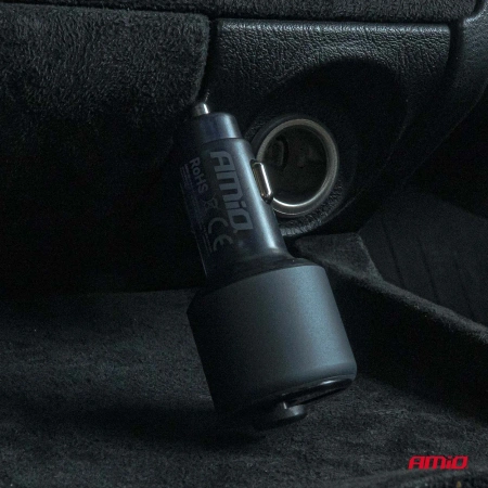 Transmiter FM + USB-A + USB-C, AMIO-04655