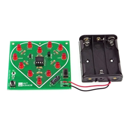 Bijące serce LED. Zestaw DIY do nauki lutowania AVT EDU620