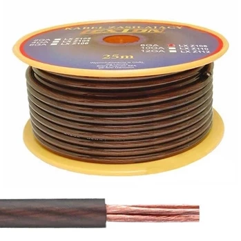 Przewód zasilający Car Audio 8 Ga, średnica 6,7 mm, czarny, 1 mb