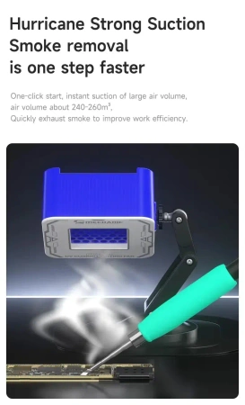 Lampa UV FUL-4, 4w1: UV, oświetlenie LED, wentylator i odciąg dymu, Mechanic