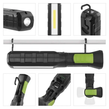Lampa warsztatowa LED akumulatorowa, 800 lm, dioda COB, 2000 mAh, funkcja powerbanku, IP54, EMOS P4544
