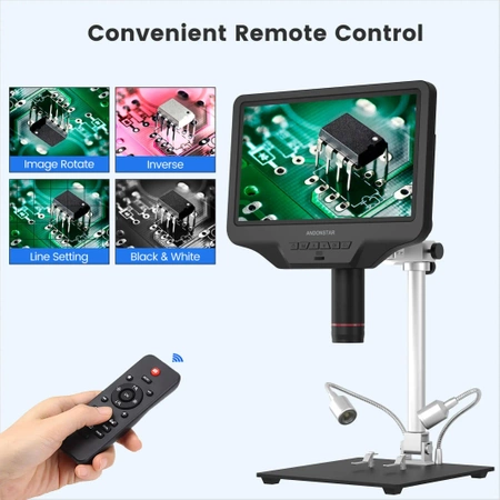 Profesjonalny mikroskop do lutowania SMD i serwisu GSM, ekran IPS 10,1″, HDMI 4K – Andonstar AD409Pro