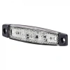 Lampa obrysowa LED biała 6 diod 12/24 V, 96 × 20 mm, montaż poziomy i pionowy - L2254-B