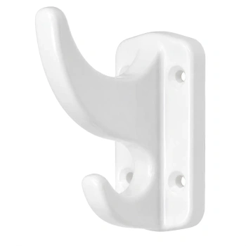 Ceramiczny wieszak ścienny biały z dwoma hakami 110x50x80mm Ceramic Loft