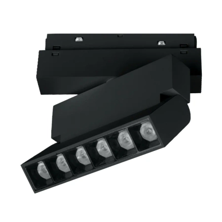 Reflektor szynowy magnetyczny liniowy regulowany 6W 480lm 4000K czarny M-LINE