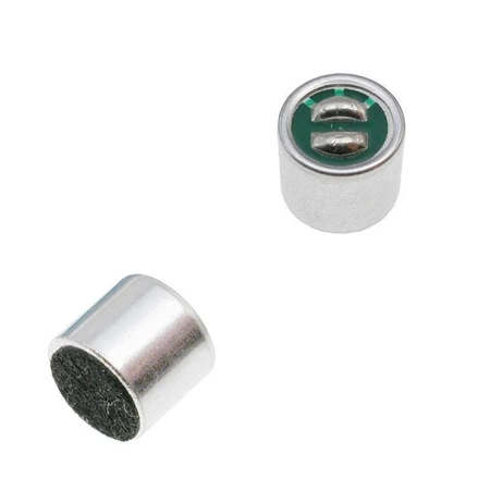 Mikrofon pojemnościowy elektretowy 6 × 5,2 mm, 2 V, z wyprowadzeniami pinowymi, KPCM6B
