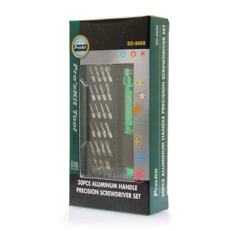 Zestaw bitów precyzyjnych z rączką, 30szt, Proskit SD-9608