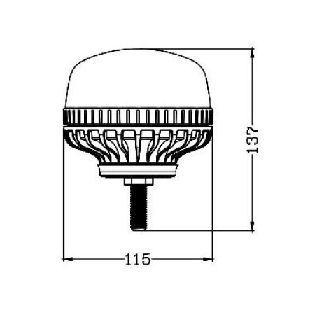 Lampa ostrzegawcza LED do pojazdu, OPTI, 36 LED, światło pomarańczowe, śruby, R65 R10, 12V/24V, ALR0062