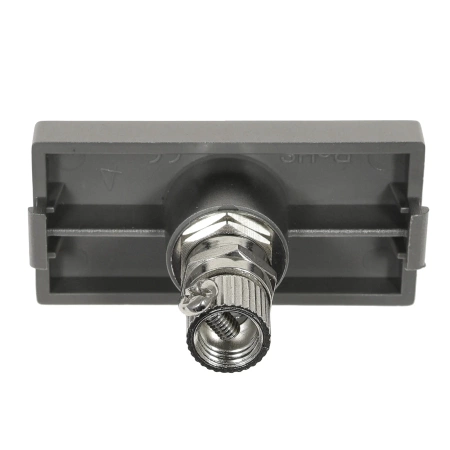 Moduł 1/2 - gniazdo antenowe SAT (typ F) - szary - kompatybilny z ramkami Tawoia Glass