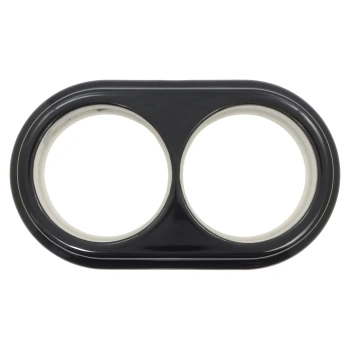 Ramka ceramiczna podwójna czarna do włączników i gniazd natynkowych Ceramic Loft