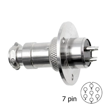 Gniazdo + wtyk na panel, uszczelka, seria C02 / 7 pin