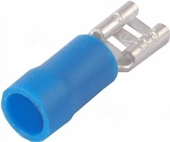 Konektor płaski żeński izolowany 4.8mm 0.8mm 1.5-2.5mm² - końcówka kablowa z tulejką miedzianą SGE