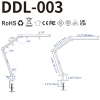 Profesjonalna lampa biurkowa LED 12W, 1 ramienna czarna L003