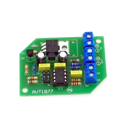 Sterownik zasilania do instalacji samochodowej - wersja z tranzystorem - zlutowany KIT AVT 1877/T