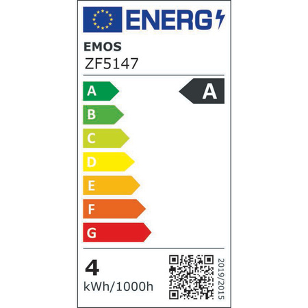 Żarówka LED E27 bańka A60, 3,8 W, odpowiednik 60 W, ciepła biel, 806 lm, filament, EMOS ZAR-E-ZF5147