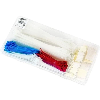 Opaski zaciskowe 100/190x3mm 450szt + uchwyty samoprzylepne 40szt, zestaw CT490C