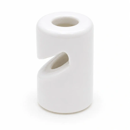 Uchwyt ceramiczny biały 20×30 mm do przewodu natynkowego - Ceramic Classic Loft