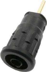 Gniazdo bezpieczne 4mm bolec 1.9x12mm 24A czarne