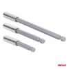 Zestaw 3 uchwytów do bitów 1/4" HEX - przedłużki do wkrętarki w trzech długościach - AMiO 04934