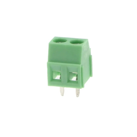 Złącze śrubowe do druku, 2 pola, raster 3,5mm, wysokość 8,6mm, 150V / 10A, 1,5mm², PA66, Degson DG381