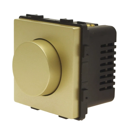 Ściemniacz dimmer 500W, 80W dla LED, regulator obrotów wentylatora - szklana ramka - złoty - Tawoia Glass