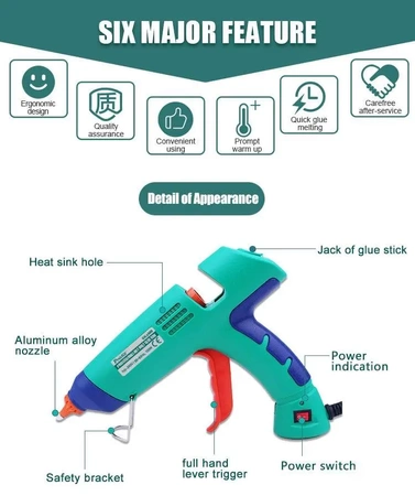 Pistolet do kleju na gorąco Proskit GK-389B, sztyfty 11mm, 100W