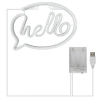 Neon LED "hello", dekoracja LED 30x21cm, zasilanie z baterii lub USB