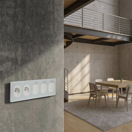 Włącznik światła, montaż podtynkowy, kolor biały OVAL Electromalt, OVA1006W