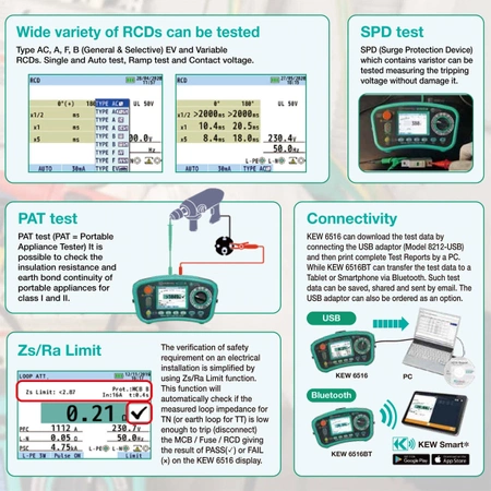 Miernik instalacji elektrycznej, profesjonalny, Kyoritsu KEW6516. MIERNIK Z WZORCOWANIEM