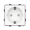 Moduł - gniazdo elektryczne Schuko - biały - Tawoia Glass