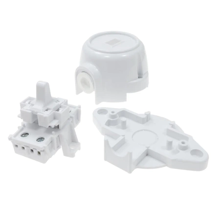 Włącznik światła schodowy, montaż natynkowy, kolor biały, seria Retro PRL