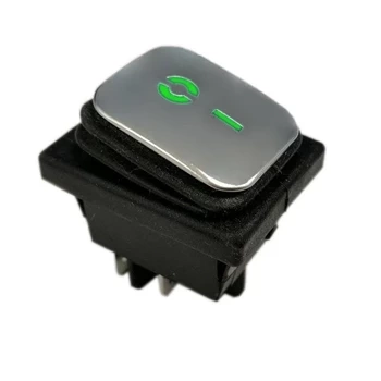 Włącznik ON-OFF KCD4-MB 16A 250V podwójny IP65 zielony