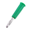 Wtyk izolowany 4mm lamelkowy, lutowany 32A, zielony