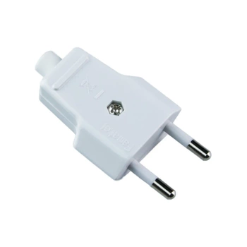 Wtyczka płaska 250 V 2,5 A bez uziemienia, biała, model ZN11