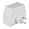 Rozgałęźnik wtykowy P905 DPM, 2 gniazda 2P+T 16 A, USB-A i USB-C 2,4 A, z włącznikiem, biało-szary